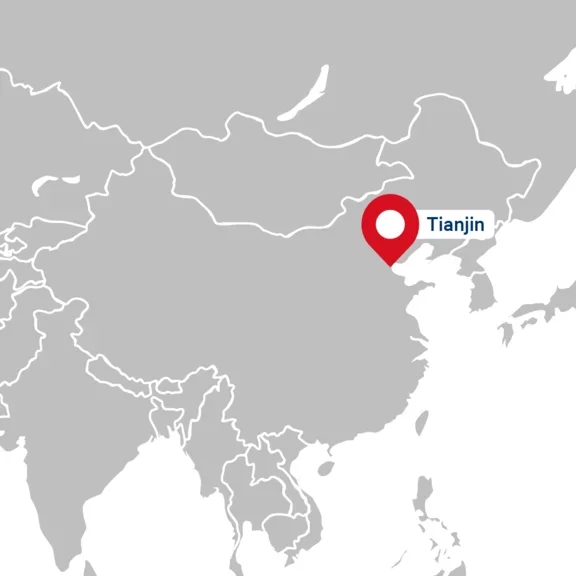 Map showing where is Tianjin